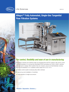 Allegro Fully Automated, Single-Use Tangential Flow Filtration Systems