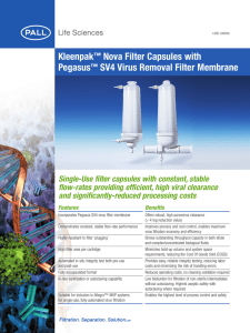 Kleenpak Nova Filter Capsules with Pegasus SV4 Virus Removal Filter Membrane