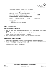 OXFORD CAMBRIDGE AND RSA EXAMINATIONS Advanced Subsidiary General Certificate of Education