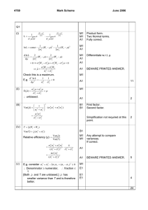 4769 Mark Scheme