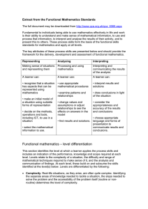 Extract from the Functional Mathematics Standards