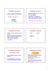 Probability and Justice 1