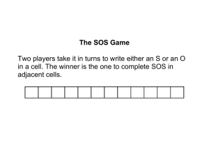 The SOS Game