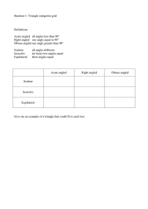 Handout 1: Triangle categories grid  Definitions
