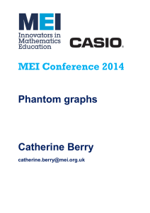 MEI Conference  Phantom graphs Catherine Berry