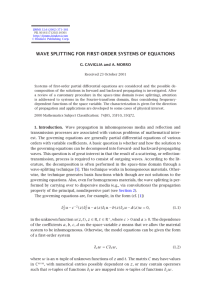 WAVE SPLITTING FOR FIRST-ORDER SYSTEMS OF EQUATIONS