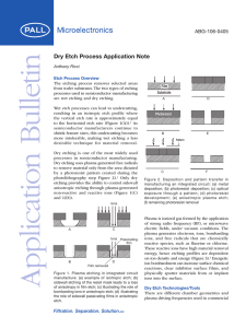 n ti Dry Etch Process Application Note ABG-106-0405