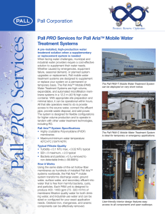 Pall Mobile Water Treatment Systems PRO