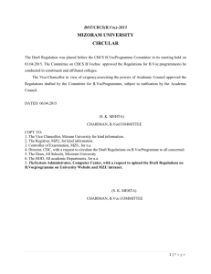 MIZORAM UNIVERSITY CIRCULAR BOT/CBCS(B.Voc)-2015