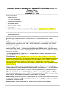 Avocent® Universal Management Gateway 2000/4000/6000 Appliance Release Notes Version 3.1.4.16 December 18, 2015