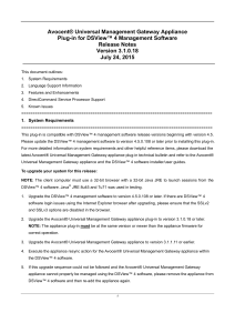 Avocent® Universal Management Gateway Appliance DSView™ 4 Management Software Plug-in for Release Notes