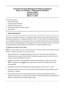 Avocent® Universal Management Gateway Appliance DSView™ 4 Management Software Plug-in for Release Notes