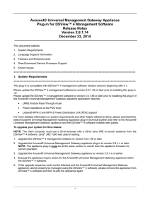 Avocent® Universal Management Gateway Appliance DSView™ 4 Management Software Plug-in for Release Notes