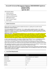 Avocent® Universal Management Gateway 2000/4000/6000 Appliance Release Notes Version 2.5.0.8 April 25, 2014