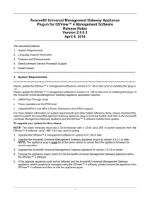 Avocent® Universal Management Gateway Appliance DSView™ 4 Management Software Plug-in for Release Notes