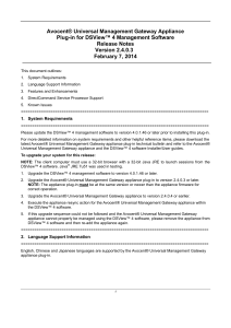 Avocent® Universal Management Gateway Appliance DSView™ 4 Management Software Plug-in for Release Notes