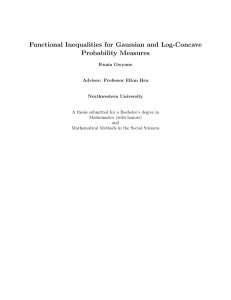 Functional Inequalities for Gaussian and Log-Concave Probability Measures