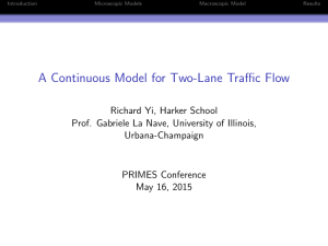 A Continuous Model for Two-Lane Traffic Flow