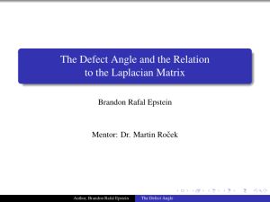 The Defect Angle and the Relation to the Laplacian Matrix