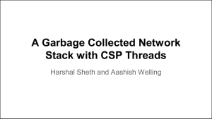 A Garbage Collected Network Stack with CSP Threads