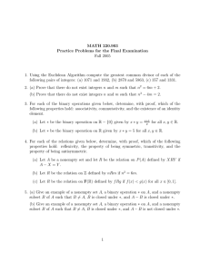 MATH 220.903 Practice Problems for the Final Examination Fall 2005