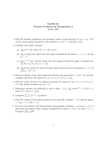 MATH 251 Practice Problems for Examination 2 Spring 2008
