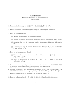 MATH 302.903 Practice Problems for Examination 2 Spring 2006 P