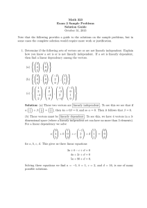 Math 323 Exam 2 Sample Problems Solution Guide October 31, 2013