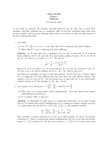Math 415.502 Exam 1 Solutions October 12, 2010
