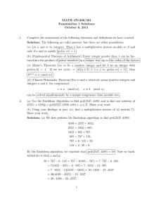 MATH 470.200/501 Examination 1 Solutions October 6, 2011 1.