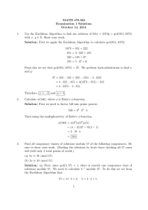 MATH 470.502 Examination 1 Solutions October 14, 2014 1.