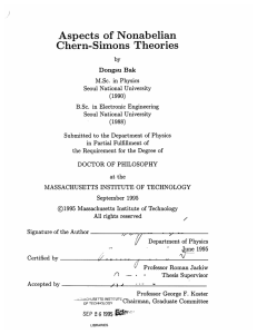 Aspects  of Nonabelian Chern-Simons Theories