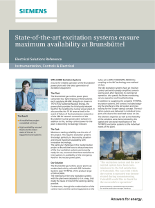 State-of-the-art excitation systems ensure maximum availability at Brunsbüttel Electrical Solutions Reference