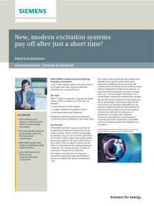 New, modern excitation systems pay off after just a short time!