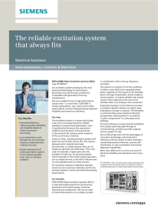 The reliable excitation system that always fits Instrumentation, Controls &amp; Electrical