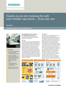 Hands-on on-site training for safe Simulator Instrumentation, Controls &amp; Electrical
