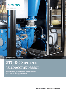 STC-DO Siemens Turbocompressor Direct drive, direct drive for municipal and industrial applications