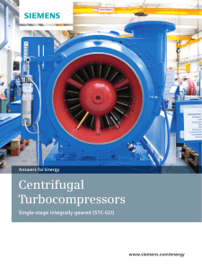 Centrifugal Turbo compressors Single-stage integrally geared (STC-GO) Answers for Energy
