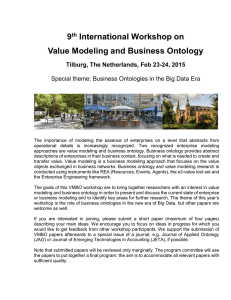 9 International Workshop on Value Modeling and Business Ontology