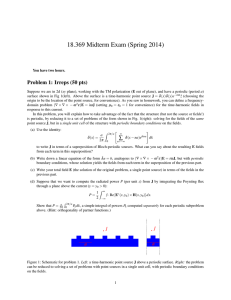 18.369 Midterm Exam (Spring 2014) Problem 1: Irreps (50 pts)