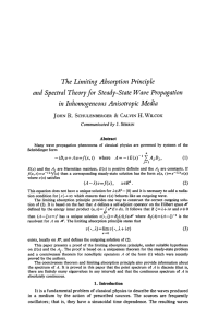 The Limiting Absorption Principle and Spectral Theory for Steady-State Wave Propagation