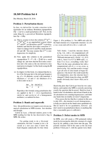 18.369 Problem Set 4 Problem 1: Perturbation theory