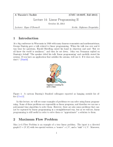 Lecture 14: Linear Programming II