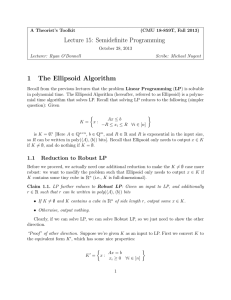 Lecture 15: Semidefinite Programming