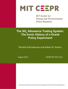 The SO Allowance Trading System: The Ironic History of a Grand Policy Experiment