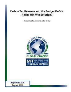 Carbon Tax Revenue and the Budget Deficit: A Win-Win-Win Solution? August 2012