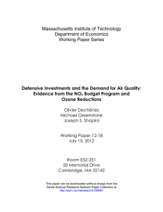 Massachusetts Institute of Technology Department of Economics Working Paper Series