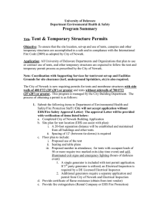 Tent &amp; Temporary Structure Permits Program Summary