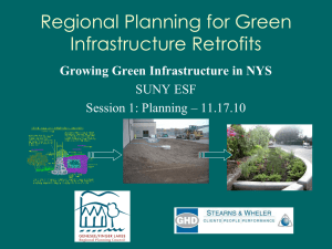 Regional Planning for Green Infrastructure Retrofits Growing Green Infrastructure in NYS SUNY ESF