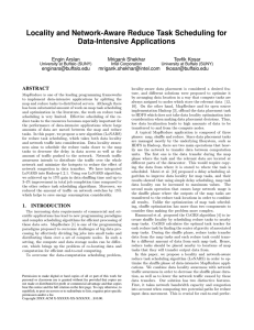Locality and Network-Aware Reduce Task Scheduling for Data-Intensive Applications